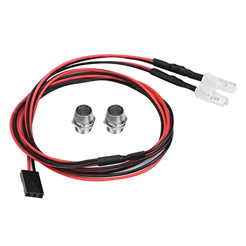 2PCS 5mm LED Lights for RC Cars, High Simulation Accessory with Superior Materials, Easy to Install for 1/10 Model Drift Car Vehicle (No. 12 red Light) - style: No. 12 red light