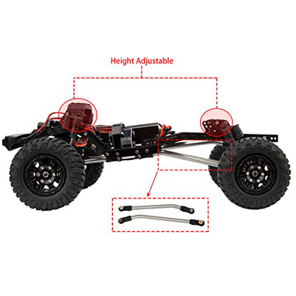MEUS RACING SCX24 LCG Chassis Frame Kit Carbon Fiber 132mm Wheelbase for Axial SCX24 Wrangler/Deadbolt/Bronco/C10