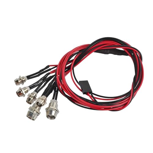 2 Pack RC Car 6 LED Light Kit, White Headlight Red Taillight Yellow Turn Signal Light for 1/10 1/8 RC Models TRX4 D90 SCX10 RC Car Truck Lighting (Red, White & Yellow) - color: 6 LED Red White Yellow