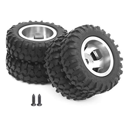 VGEBY RC Tires, High-Durability Rear Twin 1/10 Scale Off-Road Tires 55mm Diameter for RC Enthusiasts, Off-Road Racers, Competitive Events, Model Car Hobbyists