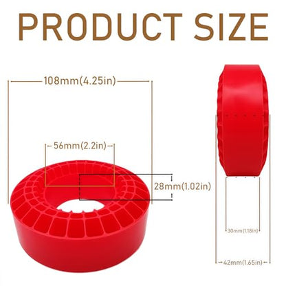 1.9'' Silicone Rubber Tire Inserts Fit for 118-122mm 1.9" Wheel Tires Waterproof Inserts for 1/10 RC Crawler Car (Red)