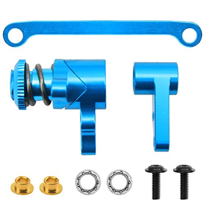 1Set Vgoohobby Aluminum Steering Assembly Servo Saver Complete Compatible with WLtoys 1/14 144001 144002 144010 124016 124018 124019 RC Car