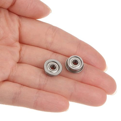 uxcell F623ZZ Flanged Ball Bearing 3x10x4mm Double Shielded Chrome Steel Flange Bearings, 20pcs - size: 3x10x4mm