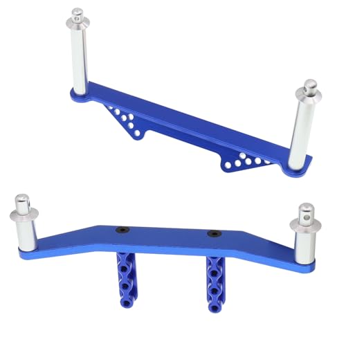 Aluminum Front & Rear Body Mounts with Body Posts for 1/10 Traxxas Slash 2WD, Rustler, Stampede VXL RC 2WD Car, Upgrade Parts, Blue - color: Blue