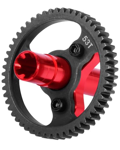 53T Slipper Clutch Upgrades Part for 1/10 Granite Senton Vorteks Big Rock 3S Kraton Outcast 4S 1/8 Typhon 3S,ARRCat 53T Metal Slipper Clutch 0.8 Pitch Hop Ups,Replace ARA310948,Red - color: Red - 53T
