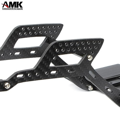 AMK Thickened 3.5mm Carbon Fiber SCX10 Chaissis Frame Rails DIY 313mm Wheelbass 1/10 RC Crawler Body LCG Builder Kit Axial SCX10 I II Upgrades(Frame Rails) - color: Frame Rails