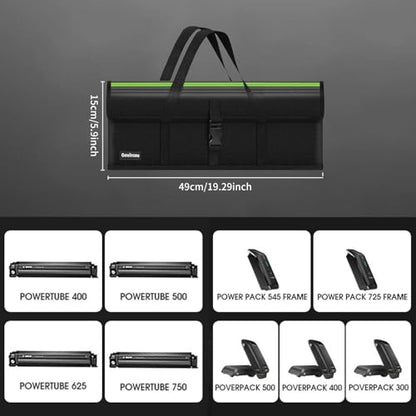 Fireproof E-Bike Battery Bag Case with 6-Layer Protection Up to 1400°C, Waterproof & Explosion-Proof, Large Capacity Lipo Safe Bag for Storage - color: black and green