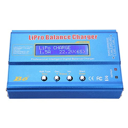 Fafeicy B6 80W Digital LCD RC Balance Charger Discharger for Lipo NiMH Battery (Without Plug)