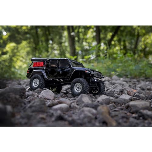 Axial SCX24 Jeep Gladiator RC Truck, Black, AXI00005V2T5 | 4 Wheel Drive, Rock Crawler, Brushed RTR, Ready-to-Run - color: Black