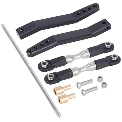 Metal Rear Sway Bar Anti-Roll Set Upgrade for 1/10 Wraith RR10 Yeti Upgrade | Fit 1/10 Axial Wraith RR10 Yeti crawler Reduce body roll & boost driving stability Sturdy metal, practical RC upgrade part - color: Black