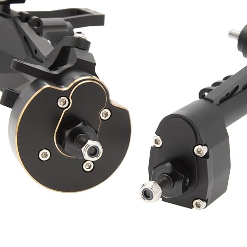 MEUS RACING Capra 1.9 Portal Axles Kit with Isokinetic 3-Section CVDs and Ackerman Steering Structure for Axial Capra 1.9 4X4 and DIY SCX10 SCX10 II Upgrades Parts (Standard-Black) - color: Standard-black