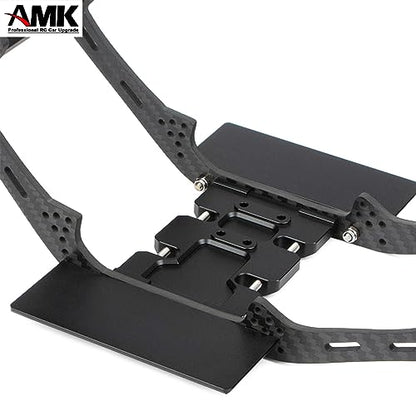 AMK Carbon Fiber SCX10 Chaissis Frame Rails DIY 313mm Wheelbass 1/10 RC Crawler Body LCG Builder Kit with Servo Mount Axial SCX10 I II Upgrades (5 in 1) - color: 5 in 1