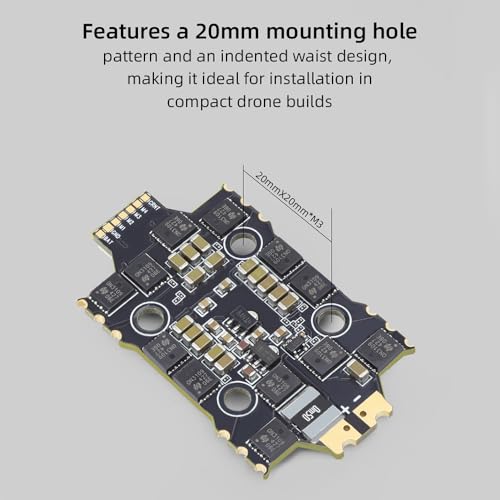 HGLRC 60A 4IN1 6S BLS 2-6S MINI M3 ESC, Supports DShot600/300 Digital Protocols for FPV Racing Drone Freestyle
