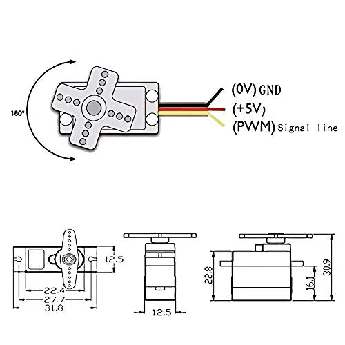 10Pcs SG90 9g Micro Servos for RC Robot Helicopter Airplane Controls Car Boat - style: 10PCS