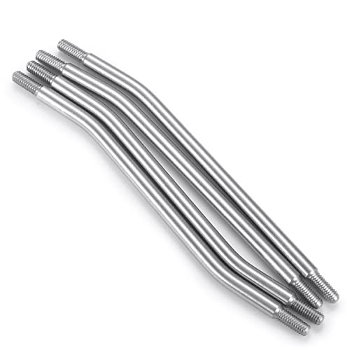 MORLORDY 10PCS 313mm Wheelbase RC Suspension Link Rod Linkage Set for TRX4 1/10 RC Crawler Car Upgrades, Stainless Steel - color: 313mm