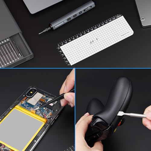 STREBITO Mini Electric Screwdriver Set, 70 in 1 Small Electric Screwdriver - 64 S2 Preicison Bits, 5 Torque Settings, 4 LED Lights, Mini Power Screwdriver Repair Tool Kit for PC Electronic (Upgraded) - style: Upgraded
