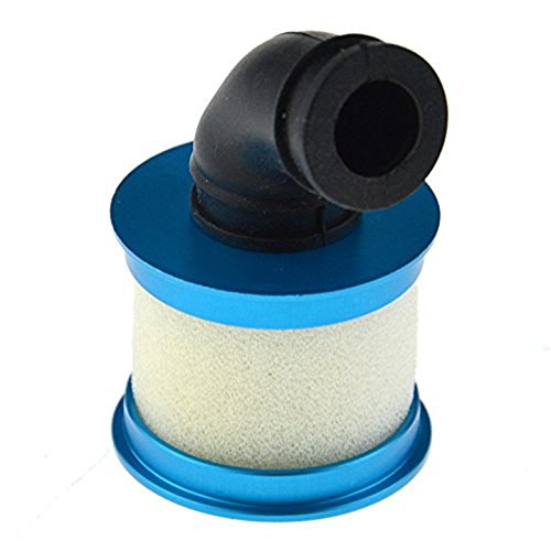 ShareGoo RC Aluminum Capped Air Filter Element Sponge 04104 Upgrade Parts Compatible with 1/10 HSP Traxxas Himoto Redcat RC Nitro Truck Buggy (Blue)