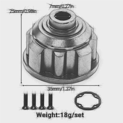 RC Cars Parts For Traxxas For Maxx 2.0 Maxxslash 1/10 Aluminium 7075 Front/Rear Diff Case Rc Car Monster Truck-89076-4 Part(Silver) - color: Silver