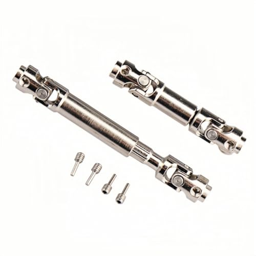 Aimrock 1-Set Steel RC Drive Shafts Upgrades for 1/30 Axial SCX30 RC Crawler (Silver) - color: Silver