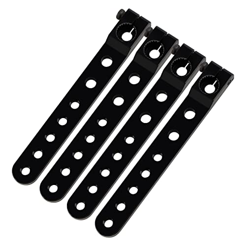 DJX 4PCS Aluminum 25T Servo Arm Horns for All 1:10 2WD/4WD ECX331007 RC Car (Black) - color: Black