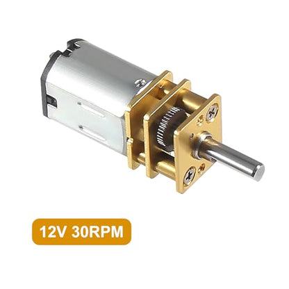 Alinan 2pcs 12V 30RPM N20 High Torque Speed Reduction Geared Motor with Metal Gearbox Motor for Smart Car DIY RC Toys - size: 12V 30RPM