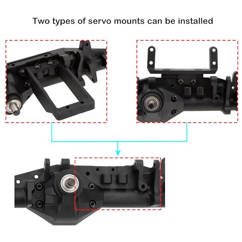MEUS RACING 1/10 Nylon ISO Stright Axles with Front Axle Counterweight for Axial Capra II SCX10 II and Other DIY 1/10 RC Crawler (Capra Wheel Distance 224MM) - style: Capra Wheel Distance 224MM
