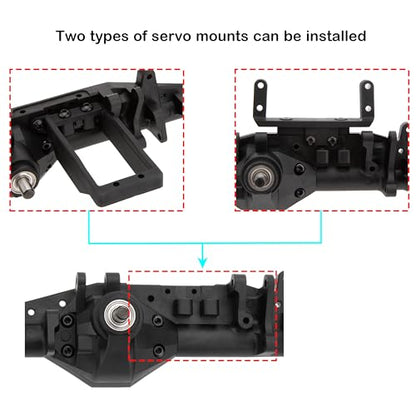 MEUS RACING 1/10 Nylon ISO Stright Axles with Front Axle Counterweight for Axial Capra II SCX10 II and Other DIY 1/10 RC Crawler (Capra Wheel Distance 224MM) - style: Capra Wheel Distance 224MM