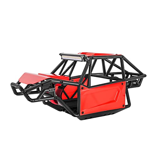 INJORA Nylon Rock Buggy Roll Cage Body Shell Chassis Kit for SCX10 II 90046 UTB10 1/10 RC Crawler Upgrade Parts (Red) - color: Red