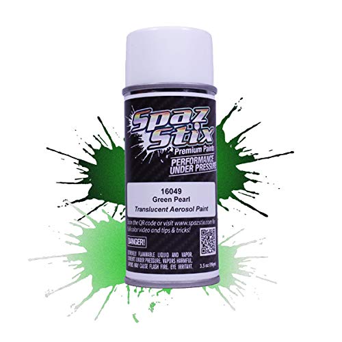 Spaz Stix - Green Pearl Aerosol Paint, 3.5oz Can