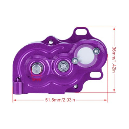 1/10 RC Transmission Speed Gearbox,LCG Crawler R2 Metal Transmission Low Center of Gravity Gearbox for 1/10 RC Car SCX10 TRX4 RC4WD Capra Axle DIY Chassis(Purple) - color: Purple