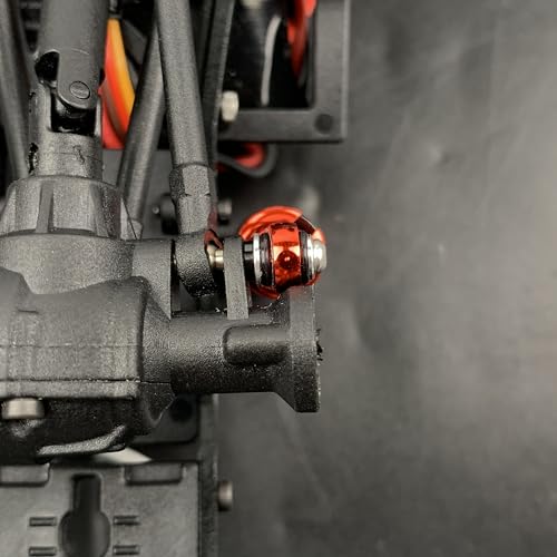 QUE-T 2.09" Length Shock Damper Kits for Redcat Ascent18 1/18 RC Crawler Car, 4pcs Aluminium Shock Absorber (Black) - color: Black