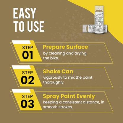 Spray.Bike Spray Paint - Calcott (Warm Beige-Brown) | Designed Mainly for Bicycles | Multi-Use Acrylic Spray Paint for Metal, Plastic | High Coverage Bike Paint, 400ml - color: Calcott