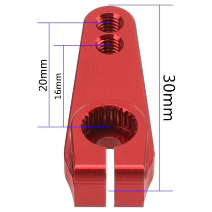 ShareGoo 3Pcs Metal 25T Servo Horn 25 Teeth Steering Servo Arm M3 Threads Compatible with Futaba Savox Power HD HSP Servos Motor Fit for 1/8 1/10 RC Off Road Crawler Drift Car Boat (Red) - color: Red