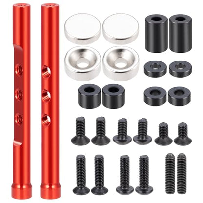 MORLORDY Aluminum RC Body Posts Set for 1/10 Yokomo TT01 TT01E TT02 Sakura D4 D5 RC Drift Racing Car Upgrade Parts (Long - Red) - color: Long - Red