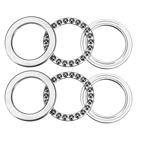 uxcell 51110 Thrust Ball Bearings 50mm x 70mm x 14mm Chrome Steel ABEC3 Single Row Roller 2pcs - size: 50mmx70mmx14mm
