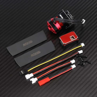 RCAWD 2204 2800KV Brushless Outrunner Motor Transmission with 30A Brushless Esc Pedals for 1/18 TRX4M Series Upgrades Part
