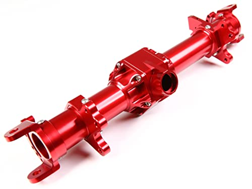 GTB Metal Front + Rear Axle Housing Set Fit Kyosho Mad Force Kruiser FO-XX Mad Crusher Upgrade Part (Red) | Aluminum Kyosho Mad Crusher Foxx USA-1 Axle - color: Red