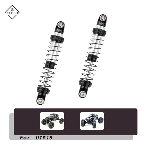 UTB18 Shocks 92MM Long Travel Shocks Absorber for Axial Capra UTB18 Upgrades Trail 4WD 1/18 RC Crawler - color: Black