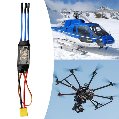 30A Electric Brushless Motor Controller, 2 Pcs ESC Speed Controller with XT60 and 3.5mm Bullet Plugs for RC Drone RC Airplane Helicopter (40A) - color: 40A