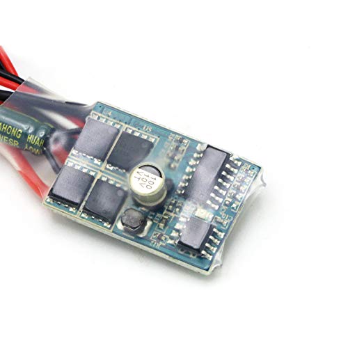 RC Car Brake 30A Brushed ESC Two Way Motor Speed Controller for 1/16 1/18 1/24 Car Boat Tank(with Brake)