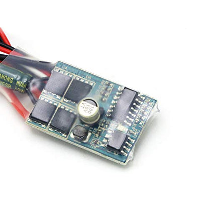RC Helicopter Aircraft Parts RC Car Brake 30A Brushed ESC Two Way Motor Speed Controller for 1/16 1/18 1/24 Car Boat Tank Replaceable Accessories (Size : with Brake) - size: With Brake