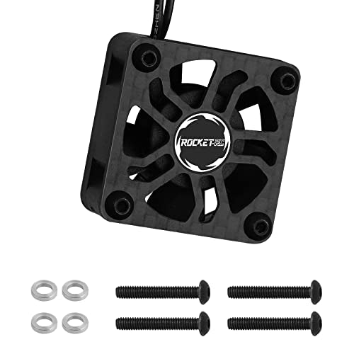 RC Cooling Fans 30mm 27000RPM Surpass Hobby RC Motor ESC Fan with Cover | Replacement Fans (Without Motor Heatsink) for 1/8 1/10 RC Car Truck Buggy Truggy - color: Black Fan Only