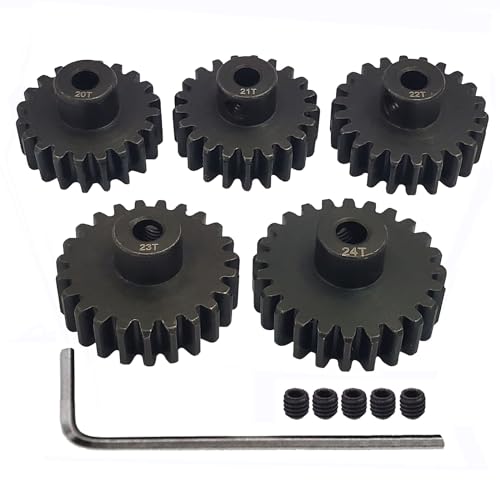 32P Pinion Gear 3.175mm Shaft 20T 21T 22T 23T 24T for RC Motor C | Steel Metal,Sturdy,With Hex Key - style: 20T 21T 22T 23T 24T