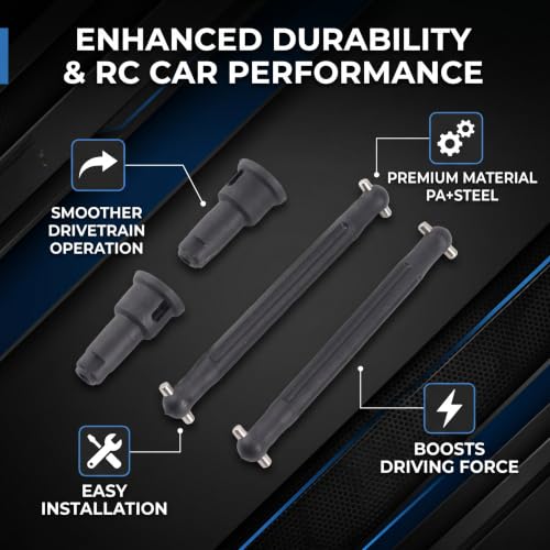 CVD Drive Shaft for SCY 1/16 RC Car, High Load Bearing Rear Axle Dog Bone 64mm