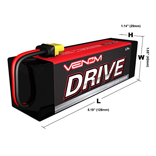Venom 20C 3S 5000mAh 11.1V LiPo Battery with Universal Plug (EC3/Deans/Tamiya) x2 Packs