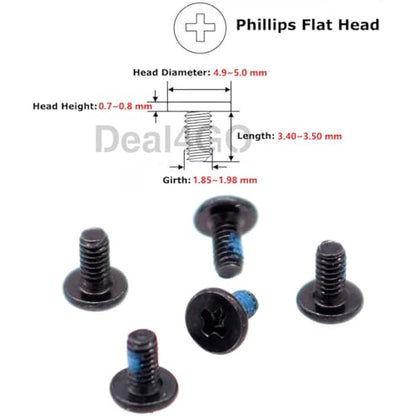 Deal4GO M2x3.5mm M.2 SSD Flat-Head Phillips Screw Replacement for Dell HP ASUS Acer Lenovo Razer Blade Laptop Board Bottom Cover - Black - size: M2x3.5mm