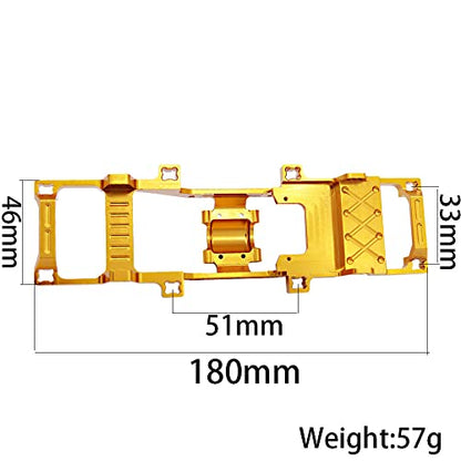 Full Metal Chassis Frame for FMS 1/24 Power Wagon FCX24 RC Crawler Car Model Upgrade Part (Gold) - color: Gold