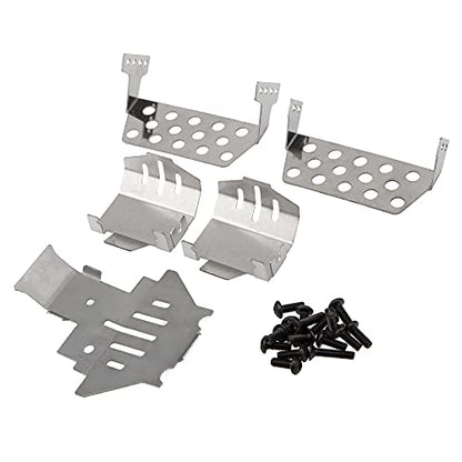 5PCS ShareGoo Stainless Steel RC Skid Plate,RC Chassis Armor Protector Plate Protection Compatible with Traxxas TRX-4 82056-4 1/10 RC Crawler Car