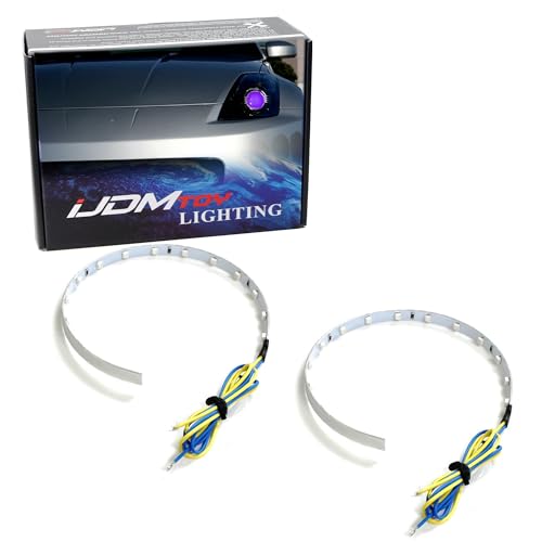 iJDMTOY Purple/Violet 15-SMD LED Accent Ambient Lighting Kit Compatible with Car Motorcycle Projector Lens Demon Eye Retrofit - color: Purple