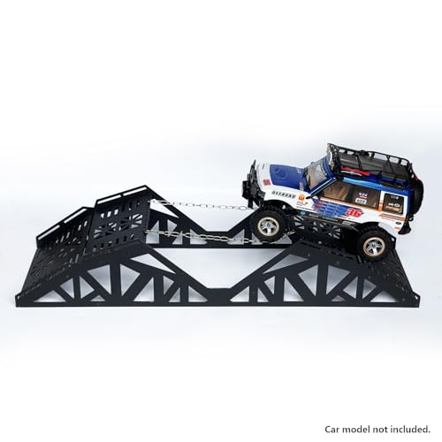 RC Crawler Course, RC Climbing Bridge, RC Crawler Climbing & Balance Challenge Bridge Obstacle Course for 1/18 1/24 Scale RC Crawler Truck, Steel Materials (Vehicle Not Included)